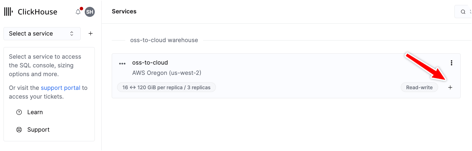 Создание нового сервиса в хранилище